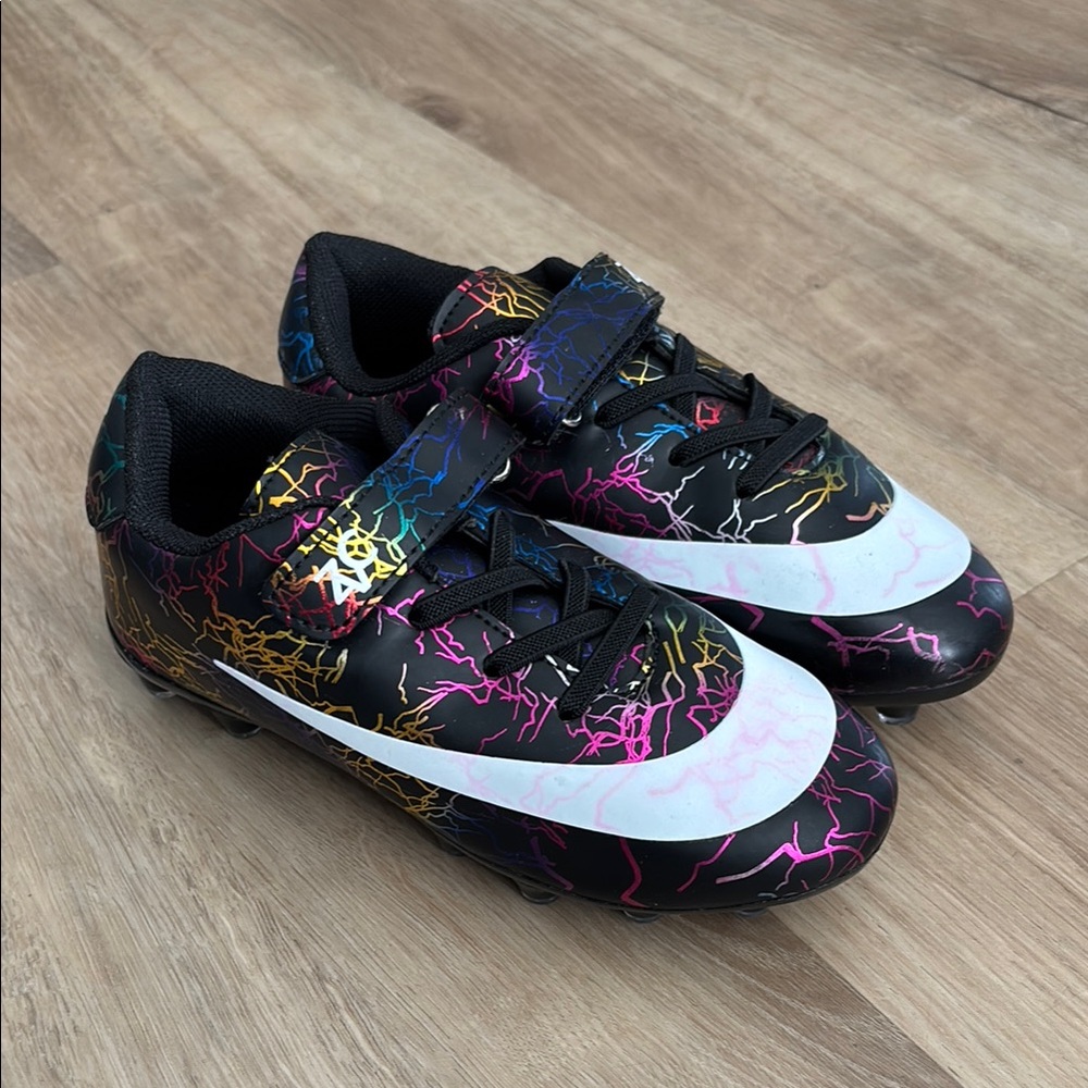 Amazon Kids Shoes - Black with Multicolor Lightning